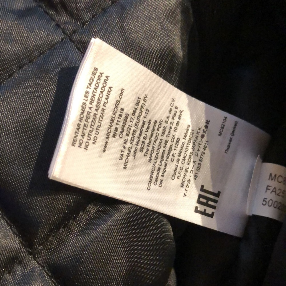 Michael Kors Black Faux Leather Jacket for Men - Picture 6 of 9